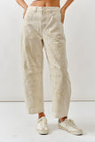 Pantalon Barrel Beige