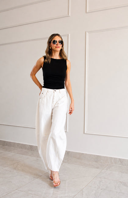 Jeans Barrel Ivory