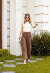 Pantalón Barrel Suede