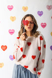 Suéter Mía Corazones Rojos