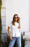 Adele Peplum Ivory