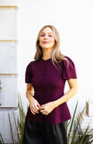 Adele Peplum Merlot