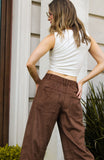 Pantalón Barrel Suede
