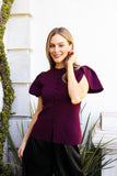 Adele Peplum Merlot