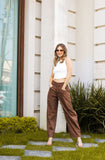 Pantalón Barrel Suede
