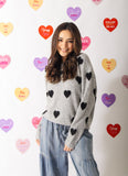 Sueter Mia Gris Corazones