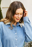 Camisa Perlas Denim