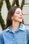 Camisa Perlas Denim