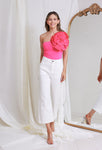 Crop Top Rosa Flor