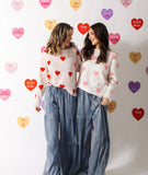 Suéter Mia Ivory Corazones