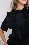 Blusa Flor Negro