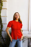 Adele Peplum Rojo