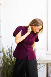 Adele Peplum Merlot