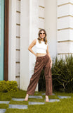 Pantalón Barrel Suede