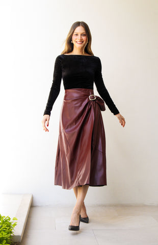 Falda Vera Burgundy