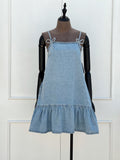 Vestido Denim Bow